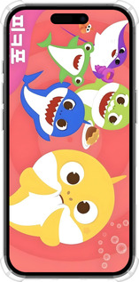 Силикон с усиленными углами чехол Бейби Шаркс для Apple iPhone 16 - 6305sp-3709 изображение 