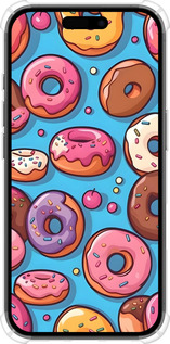 Силикон с усиленными углами чехол Пончики для Apple iPhone 16 - 6318sp-3709 изображение 