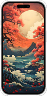 Силикон с усиленными углами чехол Природа японии для Apple iPhone 16 - 6327sp-3709 изображение 
