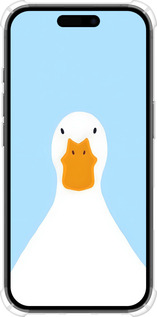 Силикон с усиленными углами чехол Гусь для Apple iPhone 16 - 6350sp-3709 изображение 