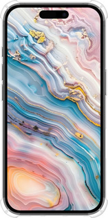 Силикон с усиленными углами чехол Мрамор красивый для Apple iPhone 16 - 6376sp-3709 изображение 