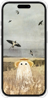 Силіконовий протиударний с посиленими кутами чехол Привид у полі для Apple iPhone 16 - 6427sp-3709 изображение 