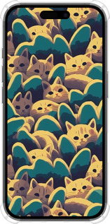 Силикон с усиленными углами чехол С изображением кошек для Apple iPhone 16 - 6429sp-3709 изображение 