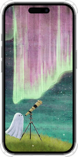 Силикон с усиленными углами чехол Привидение и звезды для Apple iPhone 16 - 6443sp-3709 изображение 