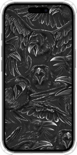 Силикон с усиленными углами чехол Воронья ярость для Apple iPhone 16 - 6474sp-3709 изображение 