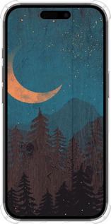 Силикон с усиленными углами чехол Звездный лес для Apple iPhone 16 - 6480sp-3709 изображение 