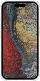 Силикон с усиленными углами чехол С изображением абстрактной живописи для Apple iPhone 16 - 6530sp-3709 изображение 