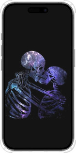 Силикон с усиленными углами чехол С изображением скелета для Apple iPhone 16 - 6537sp-3709 изображение 