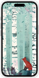 Силикон с усиленными углами чехол Лис в зелёном лесу для Apple iPhone 16 - 6547sp-3709 изображение 