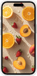 Силіконовий протиударний с посиленими кутами чехол Фрукти 3 для Apple iPhone 16 - 6703sp-3709 изображение 