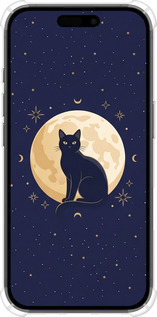 Силикон с усиленными углами чехол Cute Cat Celestial/Witchy для Apple iPhone 16 - 6787sp-3709 изображение 