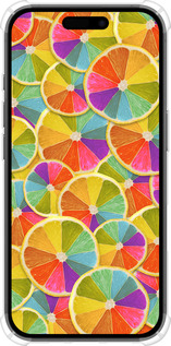 Силикон с усиленными углами чехол Разноцветные дольки лимона для Apple iPhone 16 - 861sp-3709 изображение 