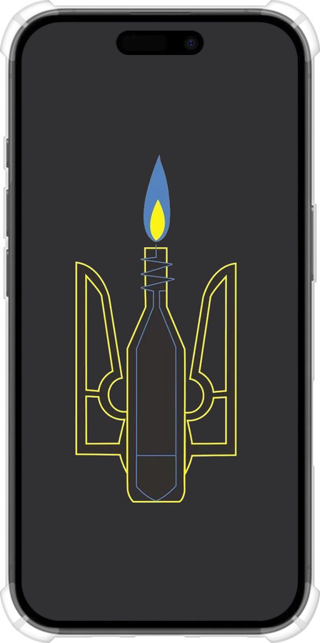 Силикон с усиленными углами чехол Коктейль Молотова для Apple iPhone 16 - 1044sp-3709 изображение 