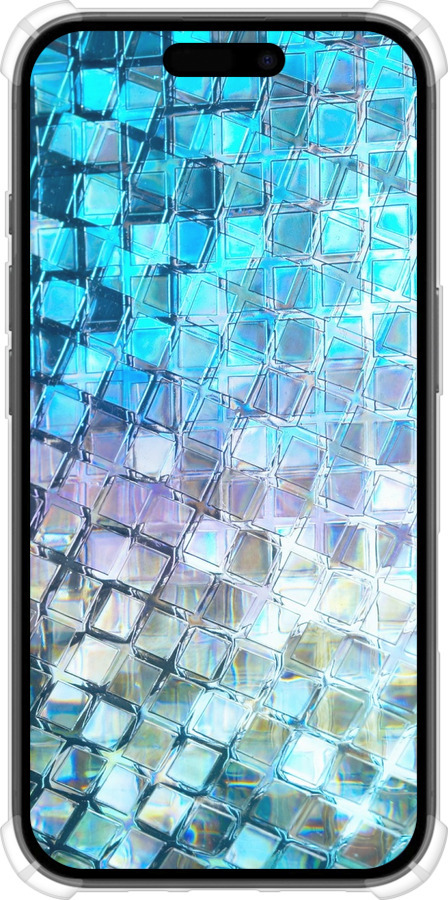 Силикон с усиленными углами чехол Переливающаяся чешуя для Apple iPhone 16 - 227sp-3709 изображение 