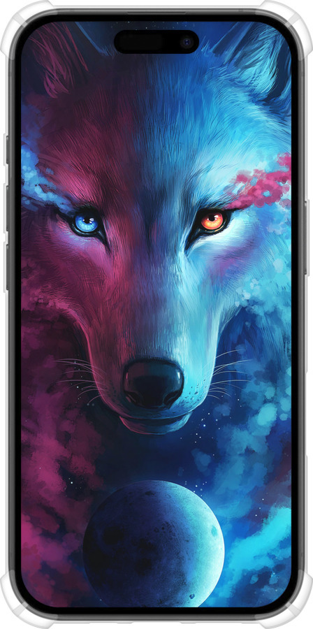 Силіконовий протиударний с посиленими кутами чехол Арт-вовк для Apple iPhone 16 - 3999sp-3709 изображение 