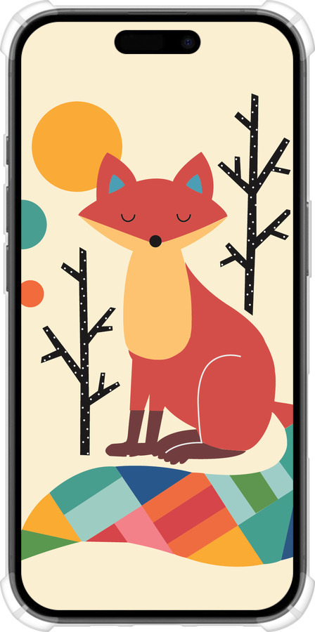 Силикон с усиленными углами чехол Rainbow fox для Apple iPhone 16 - 4010sp-3709 изображение 