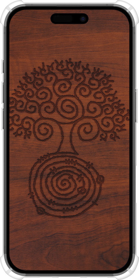 Силикон с усиленными углами чехол Узор дерева для Apple iPhone 16 - 4119sp-3709 изображение 