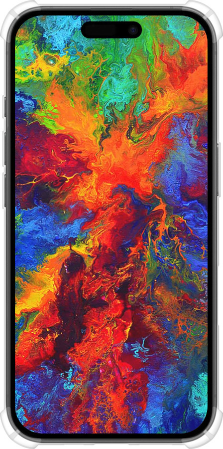 Силикон с усиленными углами чехол Акварель на холсте для Apple iPhone 16 - 4150sp-3709 изображение 