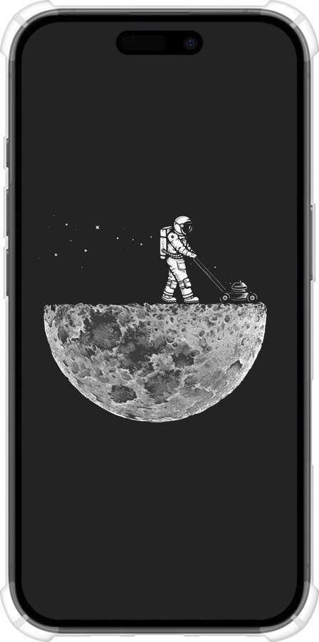 Силикон с усиленными углами чехол Moon in dark для Apple iPhone 16 - 4176sp-3709 изображение 