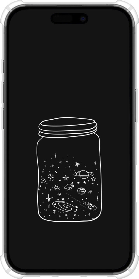 Силіконовий протиударний с посиленими кутами чехол Космос в банці для Apple iPhone 16 - 4297sp-3709 изображение 