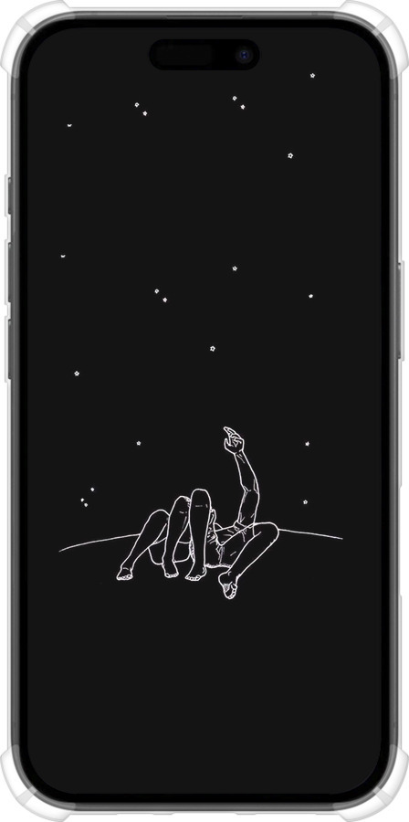 Силикон с усиленными углами чехол Романтика для Apple iPhone 16 - 4306sp-3709 изображение 