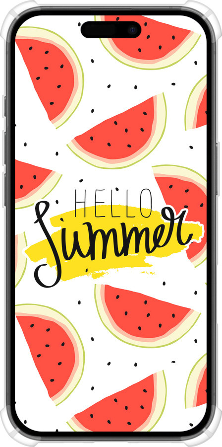 Силикон с усиленными углами чехол Hello Summer для Apple iPhone 16 - 4356sp-3709 изображение 