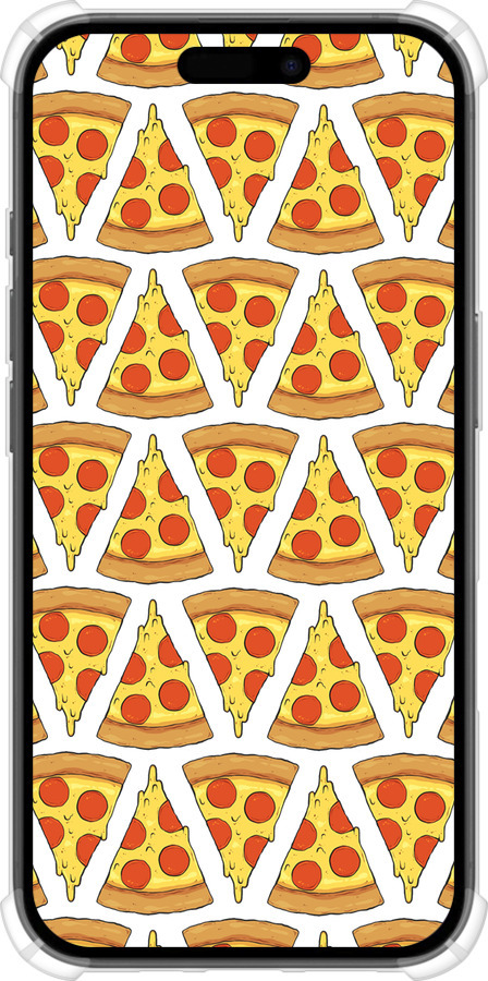 Силикон с усиленными углами чехол Пицца для Apple iPhone 16 - 4408sp-3709 изображение 