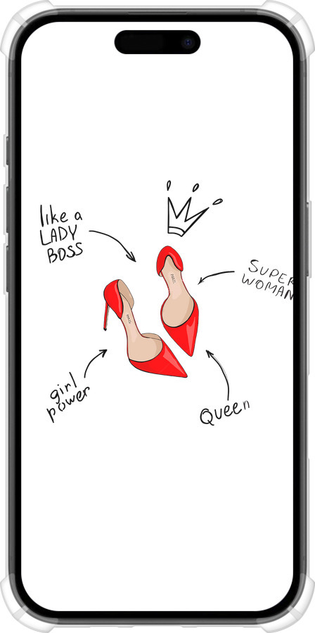 Силіконовий протиударний с посиленими кутами чехол Жінка для Apple iPhone 16 - 4599sp-3709 изображение 