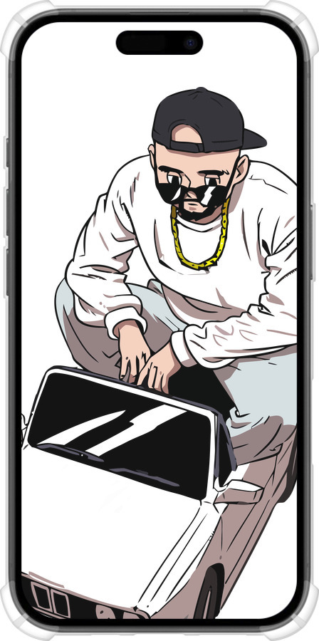 Силикон с усиленными углами чехол Тачка для Apple iPhone 16 - 4663sp-3709 изображение 