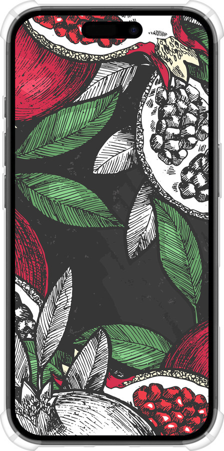 Силикон с усиленными углами чехол Гранат для Apple iPhone 16 - 4692sp-3709 изображение 