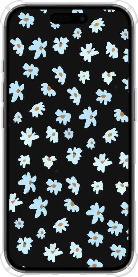 Силикон с усиленными углами чехол Цветочный для Apple iPhone 16 - 4900sp-3709 изображение 