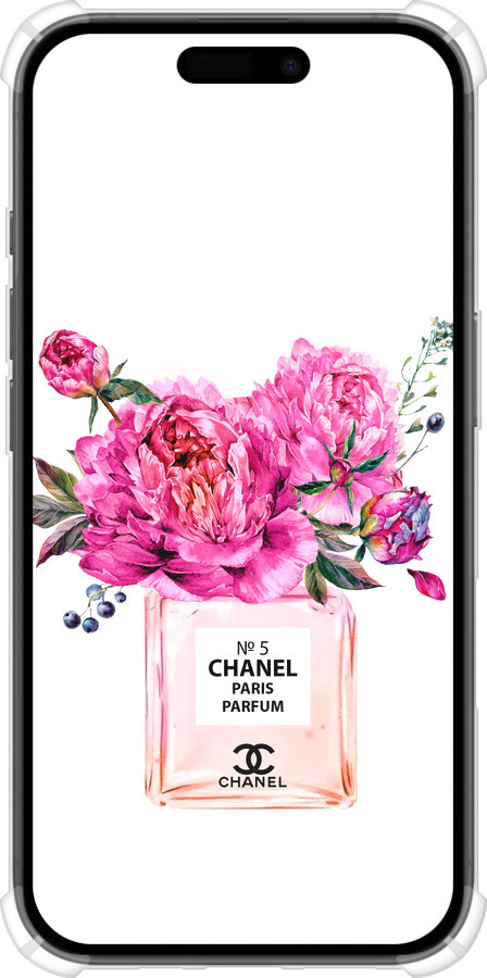 Силикон с усиленными углами чехол Chanel для Apple iPhone 16 - 4906sp-3709 изображение 