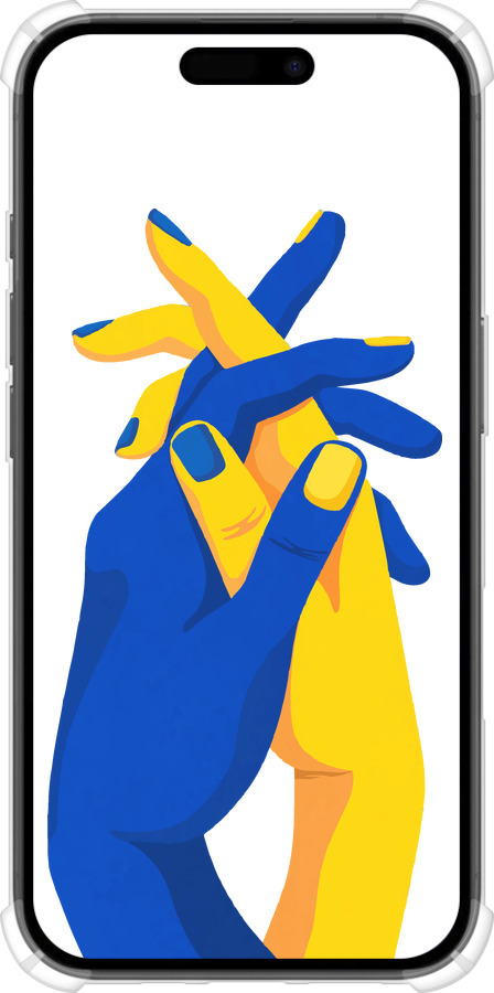 Силіконовий протиударний с посиленими кутами чехол Stand With Ukraine для Apple iPhone 16 - 5255sp-3709 изображение 
