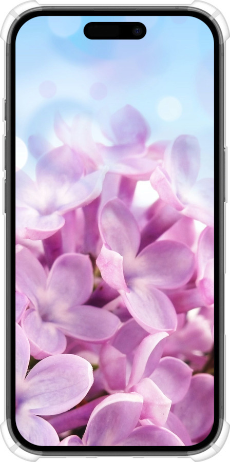 Силикон с усиленными углами чехол Сирень для Apple iPhone 16 - 527sp-3709 изображение 