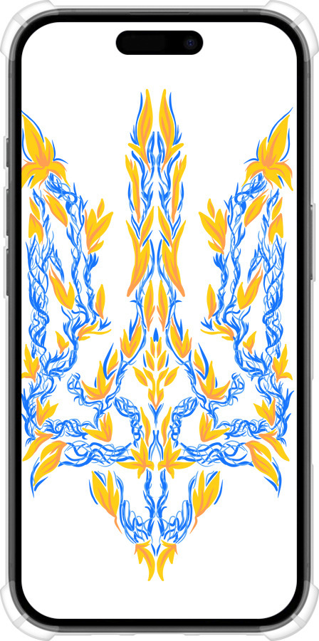 Силикон с усиленными углами чехол Герб Украины v3 для Apple iPhone 16 - 5313sp-3709 изображение 