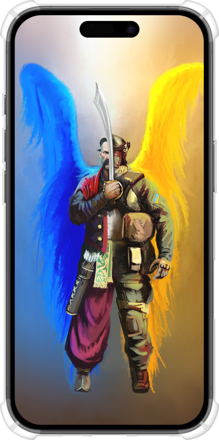 Силикон с усиленными углами чехол Воин-Ангел для Apple iPhone 16 - 5317sp-3709 изображение 