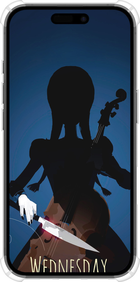 Силіконовий протиударний с посиленими кутами чехол Wednesday для Apple iPhone 16 - 5515sp-3709 изображение 