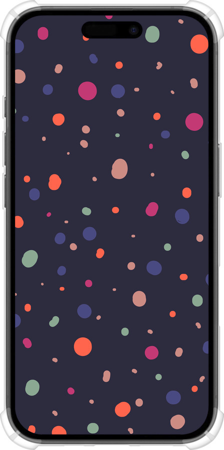 Силикон с усиленными углами чехол Горошек v2 для Apple iPhone 16 - 5599sp-3709 изображение 