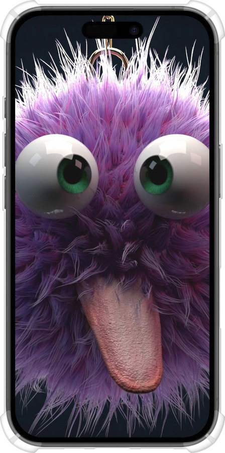 Силіконовий протиударний с посиленими кутами чехол Пухнастик для Apple iPhone 16 - 6017sp-3709 изображение 