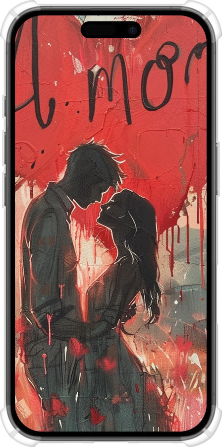 Силикон с усиленными углами чехол Amore для Apple iPhone 16 - 6047sp-3709 изображение 