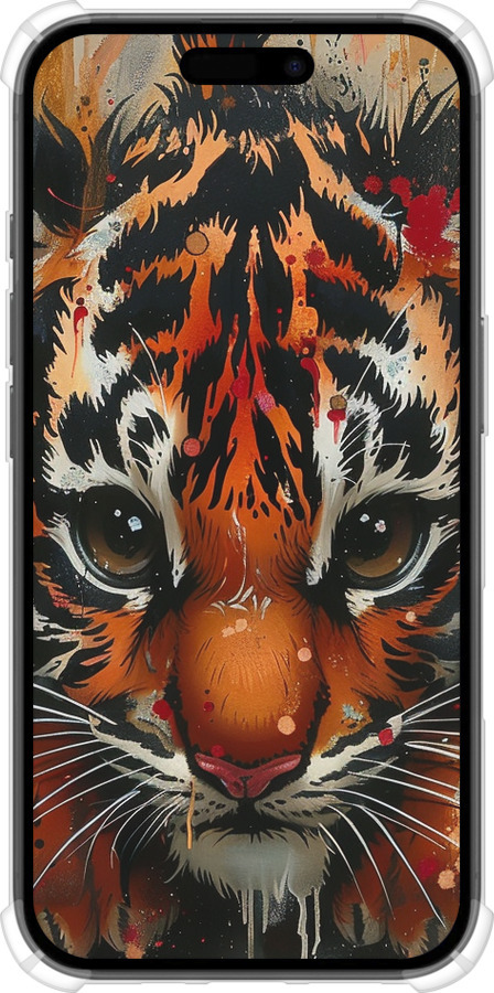 Силикон с усиленными углами чехол Mini tiger для Apple iPhone 16 - 6052sp-3709 изображение 