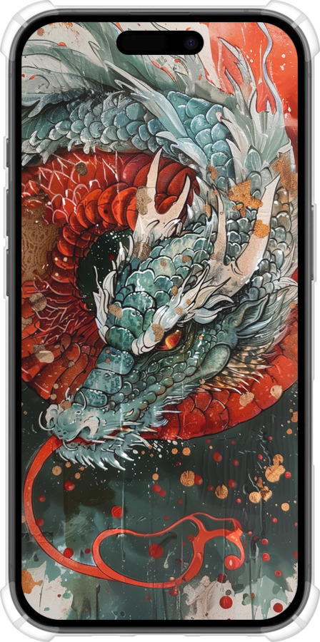 Силіконовий протиударний с посиленими кутами чехол Стихія вогню для Apple iPhone 16 - 6101sp-3709 изображение 