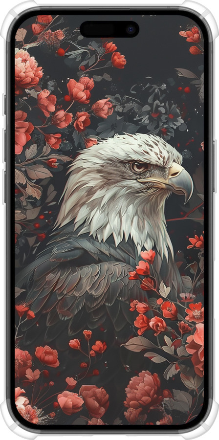 Силіконовий протиударний с посиленими кутами чехол Квітковий вартовий для Apple iPhone 16 - 6102sp-3709 изображение 