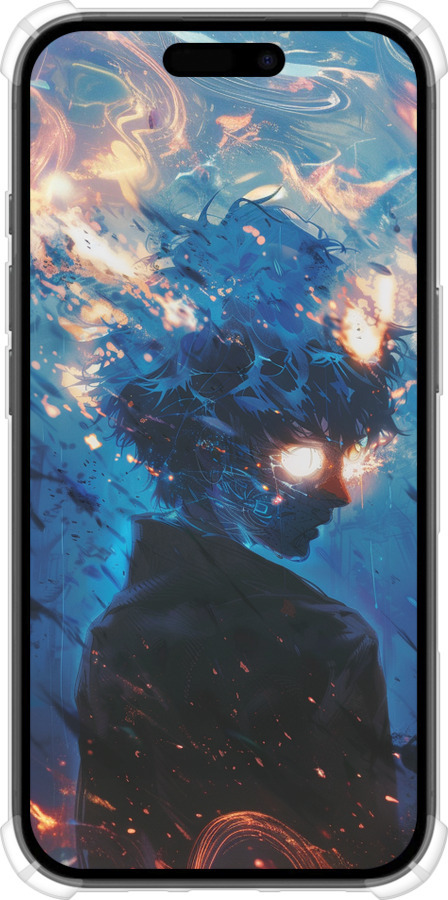 Силикон с усиленными углами чехол Сатору Годжо для Apple iPhone 16 - 6129sp-3709 изображение 