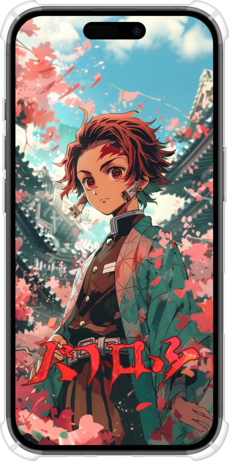 Силикон с усиленными углами чехол Tanjiro Kamado для Apple iPhone 16 - 6132sp-3709 изображение 