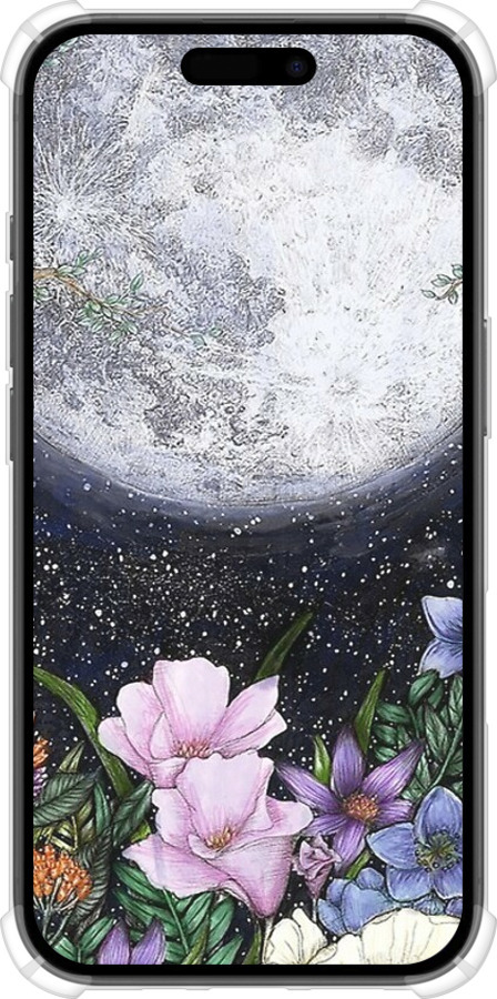 Силикон с усиленными углами чехол Полночь в саду для Apple iPhone 16 - 6259sp-3709 изображение 