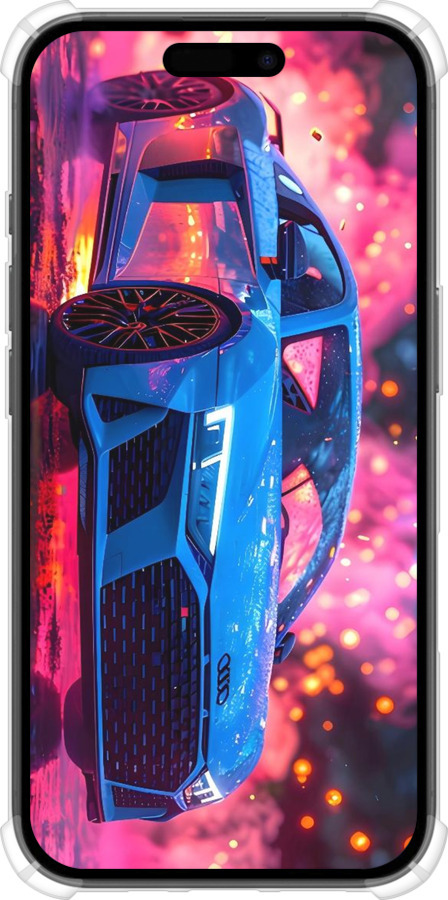 Силикон с усиленными углами чехол Ауди для Apple iPhone 16 - 6286sp-3709 изображение 