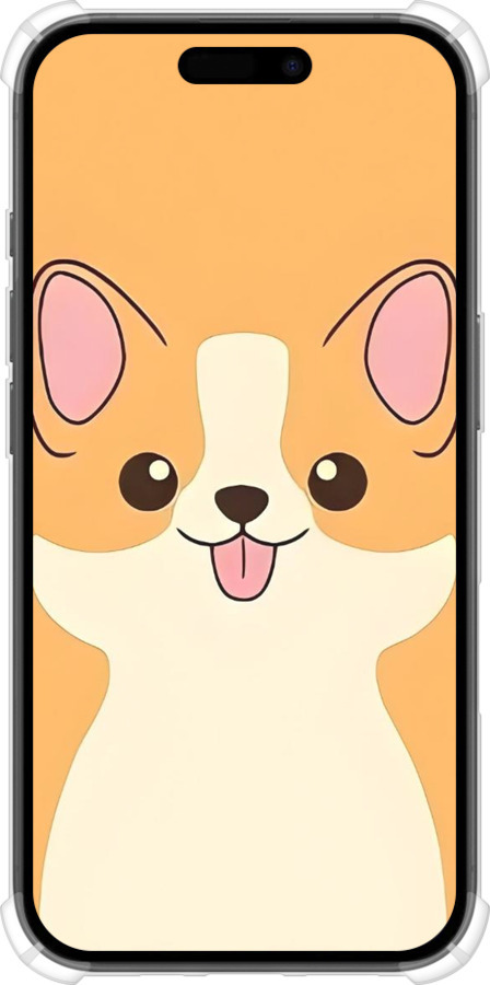 Силикон с усиленными углами чехол Милый пес для Apple iPhone 16 - 6296sp-3709 изображение 