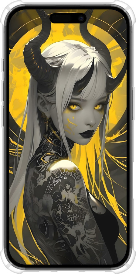 Силикон с усиленными углами чехол Аниме демон 2 для Apple iPhone 16 - 6309sp-3709 изображение 