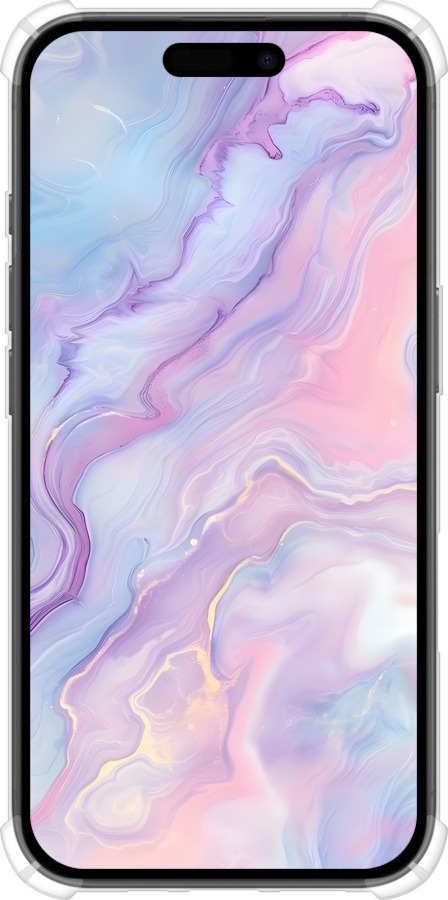 Силикон с усиленными углами чехол Нежный мрамор для Apple iPhone 16 - 6310sp-3709 изображение 